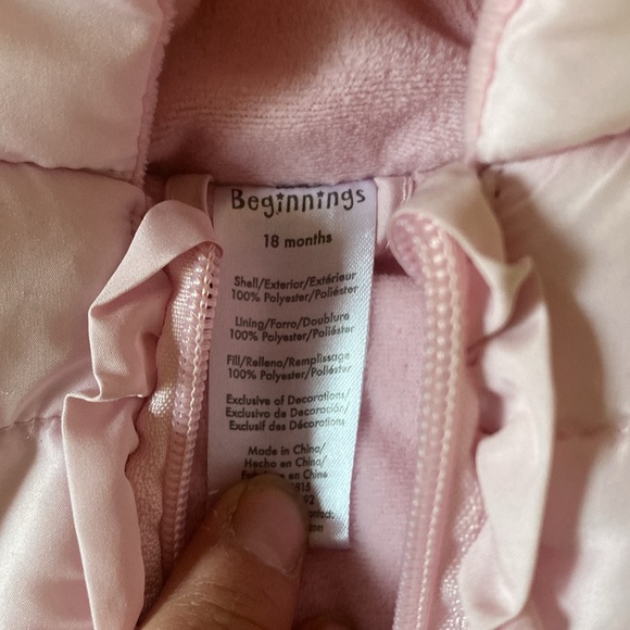 Light pink 18Month puffer - Picture 2 of 3